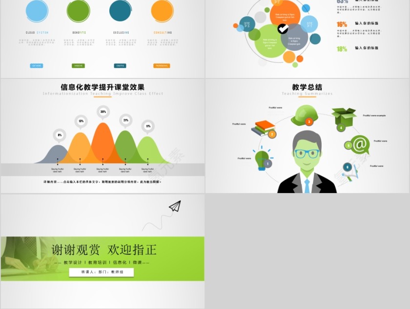 简约动态教学设计培训PPT模板第5张
