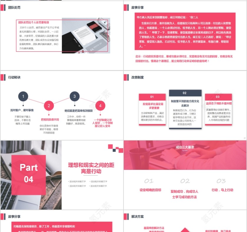 清新简约行动管理PPT模板第4张