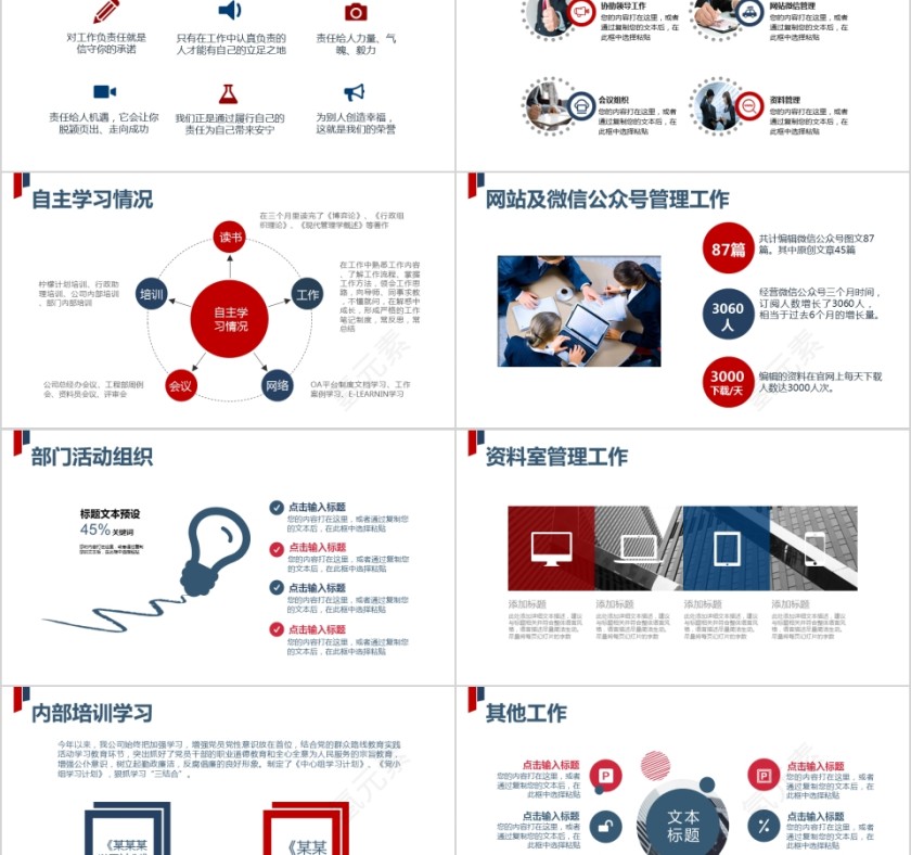 简约完整框架述职工作汇报PPT模板第2张