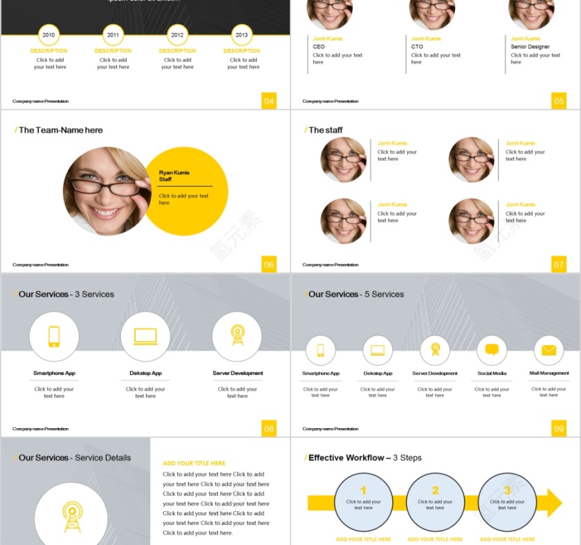 商务欧美ppt模板简约2019高端大气 商业工作汇报时尚极简风素材第2张