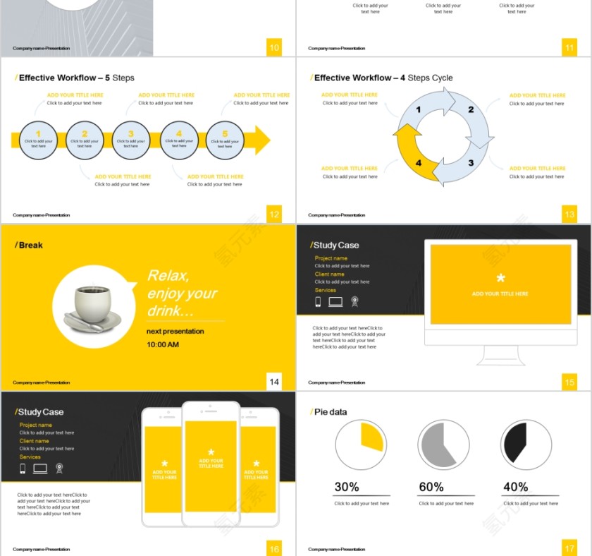 商务欧美ppt模板简约2019高端大气 商业工作汇报时尚极简风素材第3张