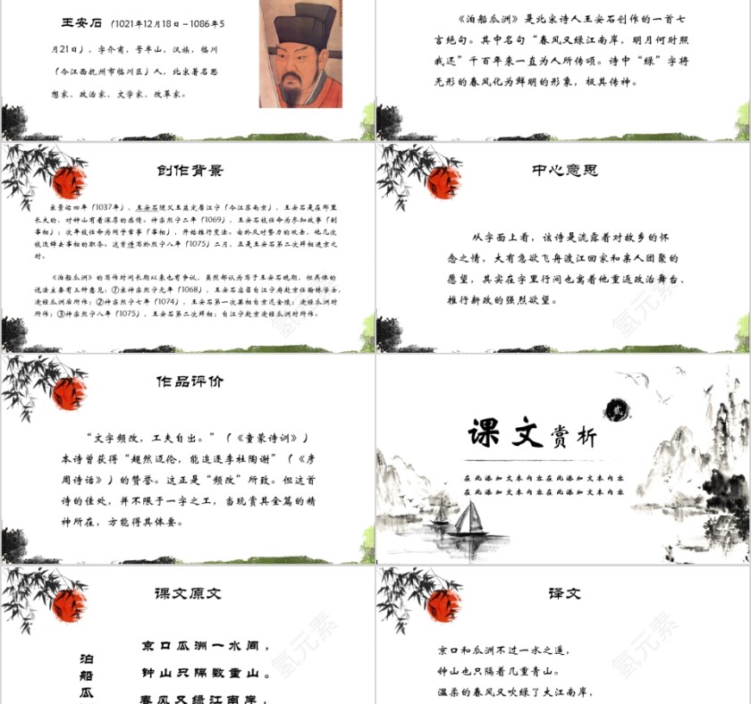 小学语文课件PPT模板 读书分享教师说课老师讲课古诗寓言公开课第2张