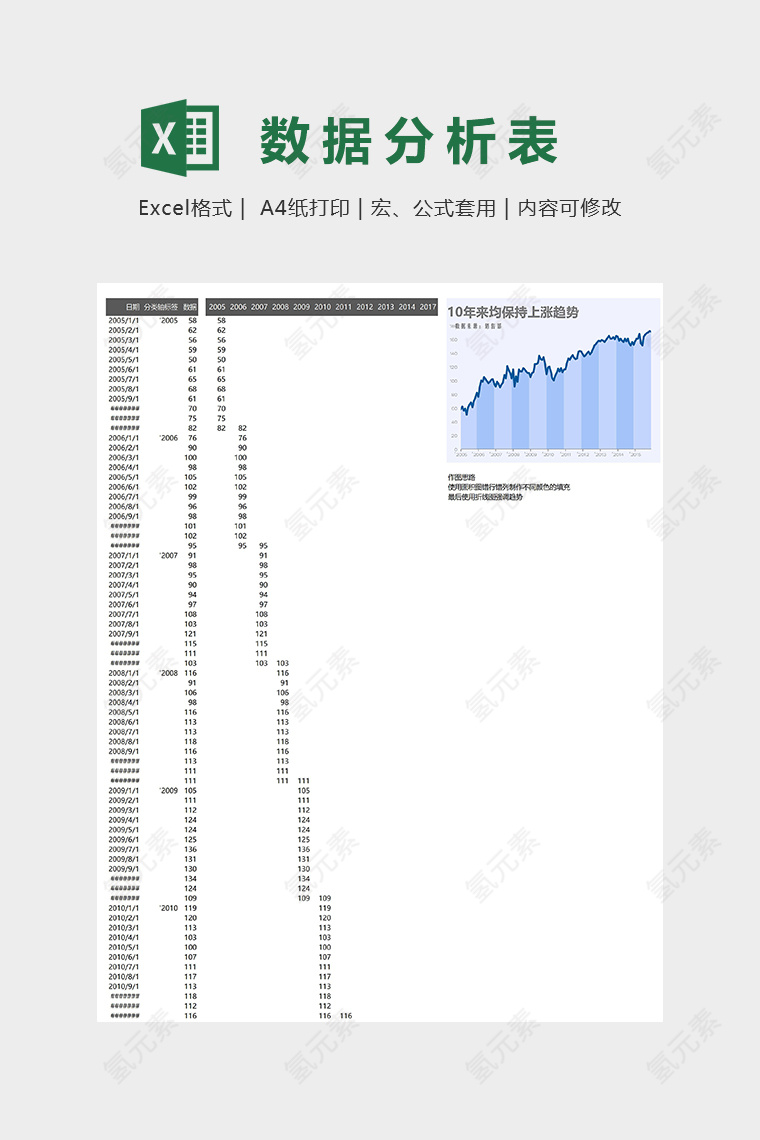 详细数据统计精美模版