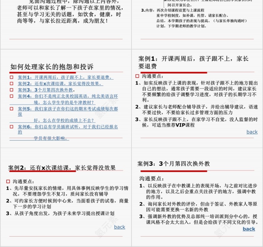 白色简约清新家长沟通培训PPT第4张