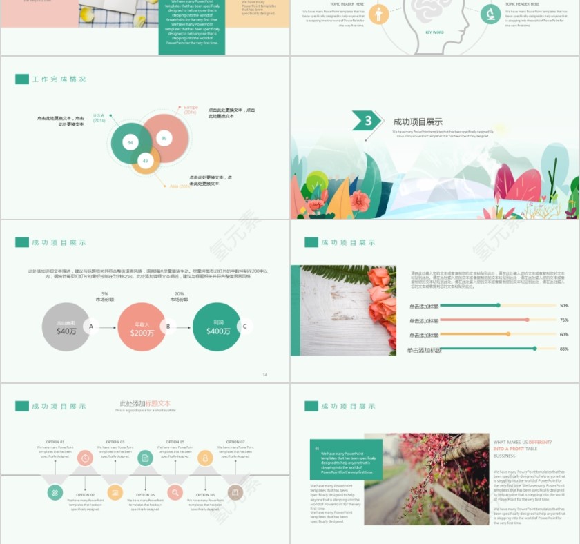 工作计划PPT模板第3张