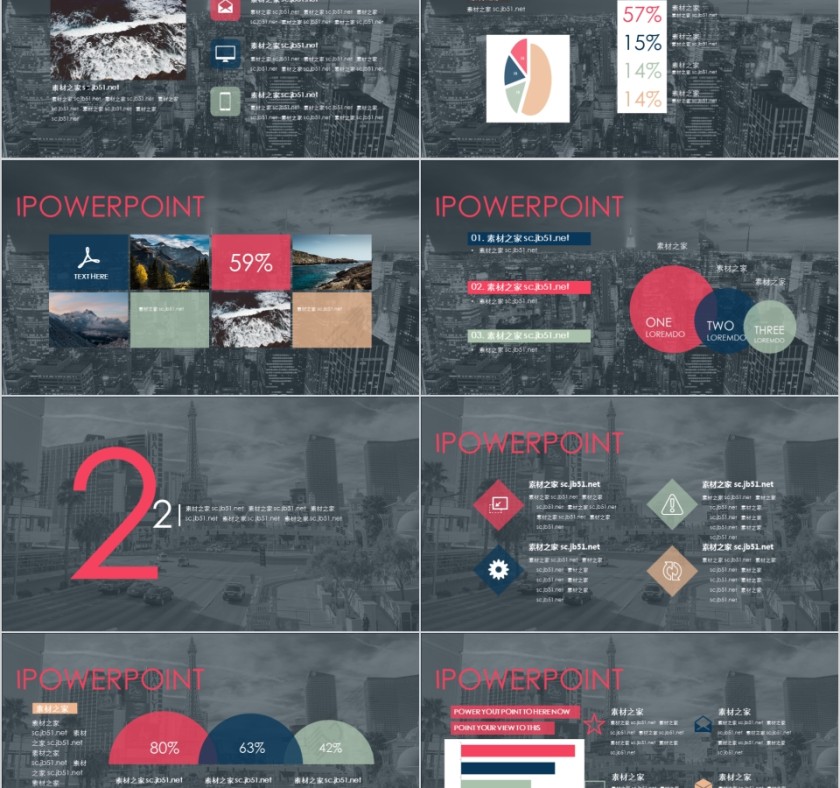 商务欧美ppt模板简约2019高端大气 商业工作汇报时尚极简风素材第2张