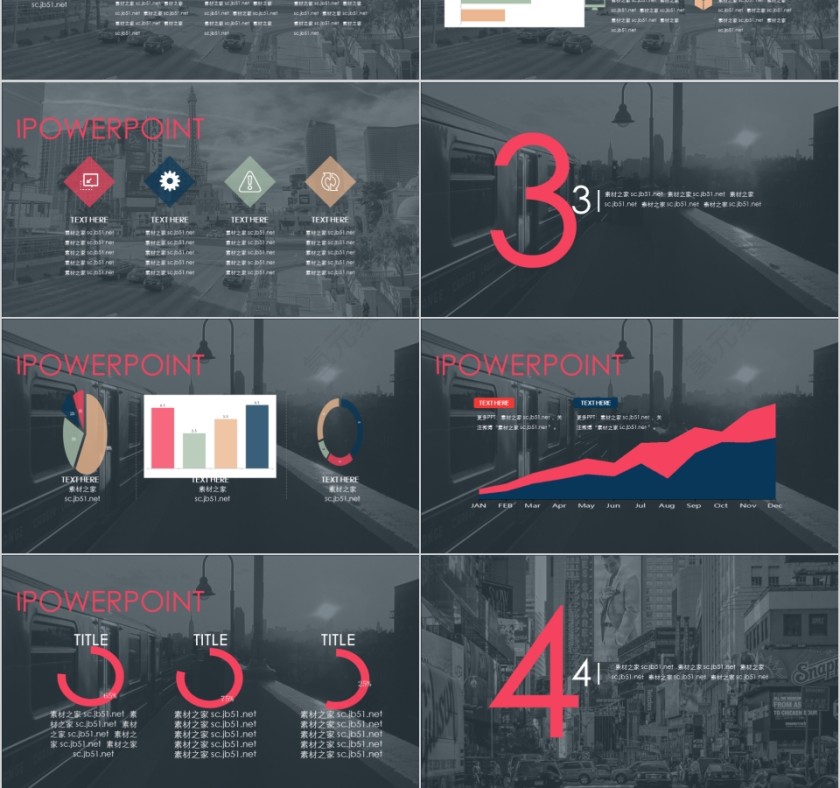 商务欧美ppt模板简约2019高端大气 商业工作汇报时尚极简风素材第3张