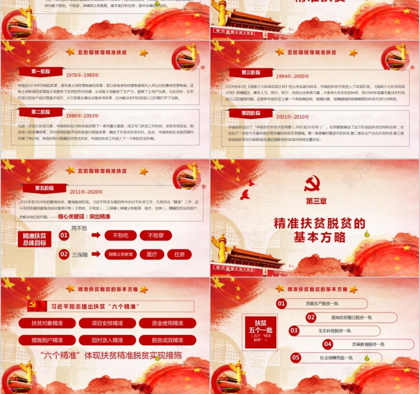 精准扶贫ppt精准脱困PPT模板第3张
