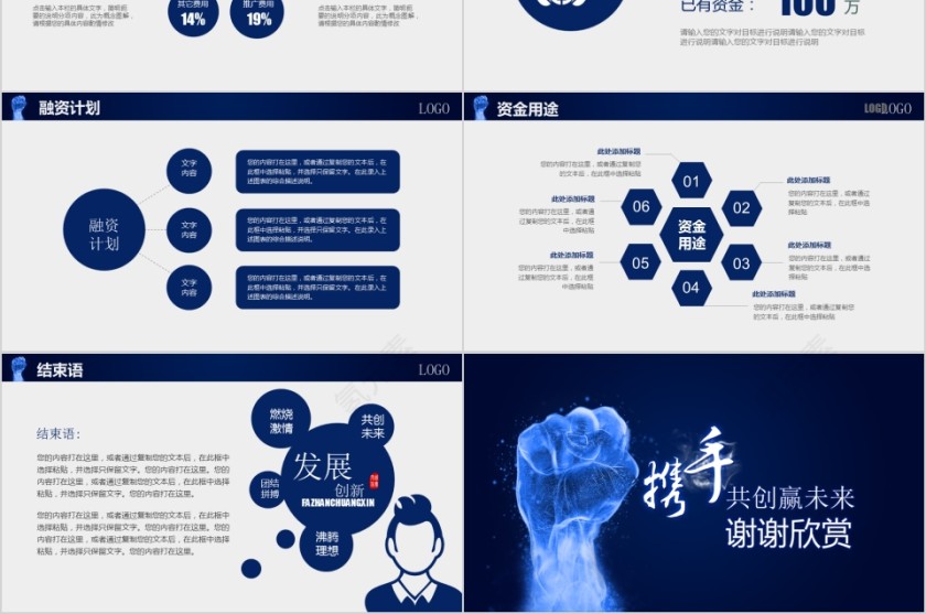 创新互联网携手共赢未来 团队创业计划书PPT第6张