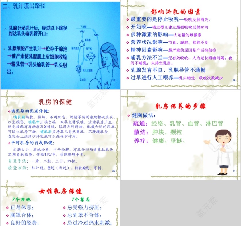 简约清新催乳师培训教材PPT模板第7张