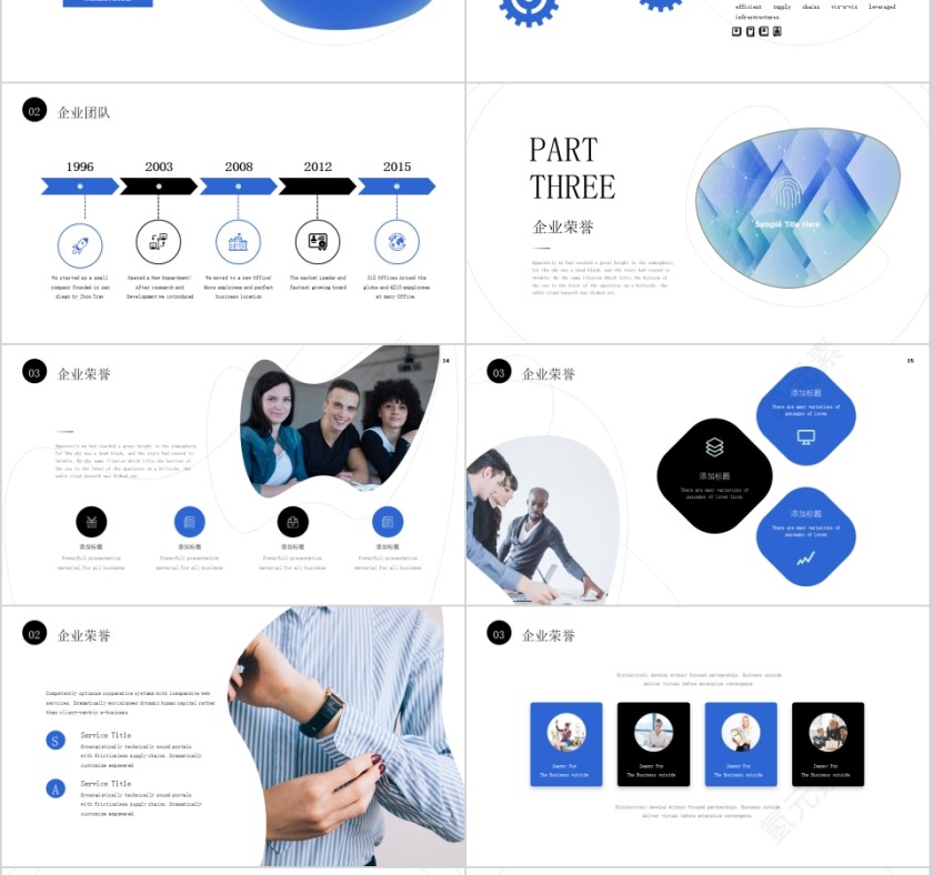 公司介绍ppt模板蓝色科技感第3张