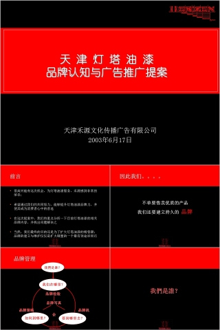 油漆品牌认知与广告推广提案PPT