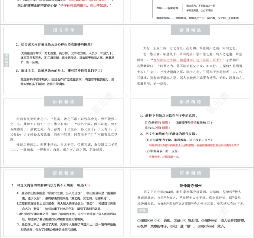 八年级语文课件《愚公移山》PPT 第3张
