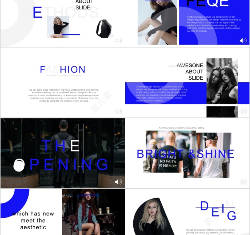 商务欧美ppt模板简约2019高端大气 商业工作汇报时尚极简风素材第2张