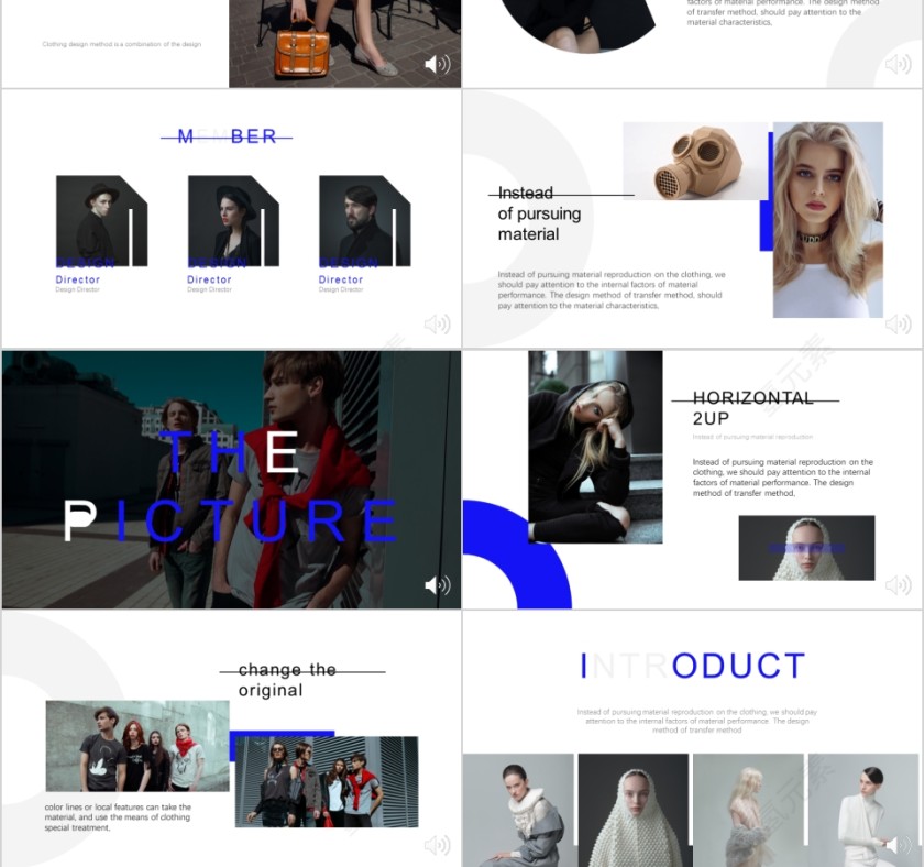 商务欧美ppt模板简约2019高端大气 商业工作汇报时尚极简风素材第3张