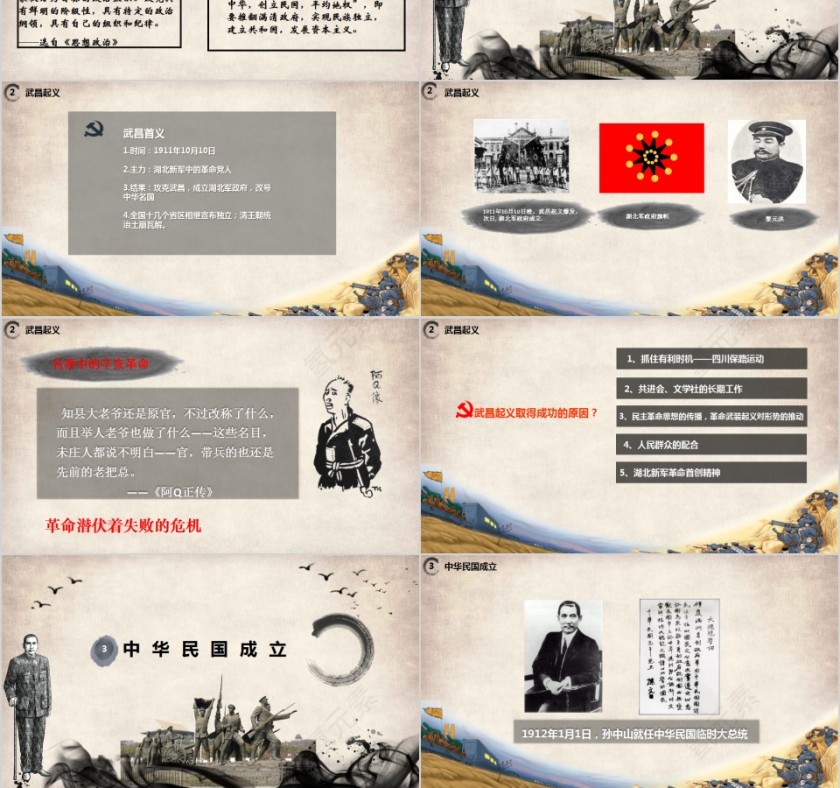 辛亥革命教师通用说课ppt模板第3张