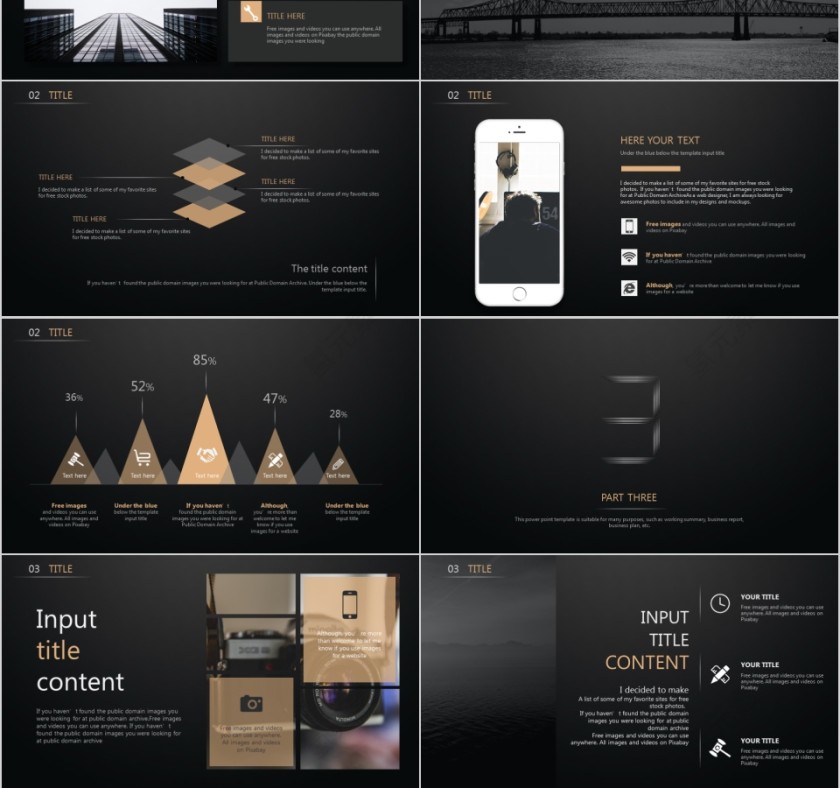 商务欧美ppt模板简约2019高端大气 商业工作汇报时尚极简风素材第3张