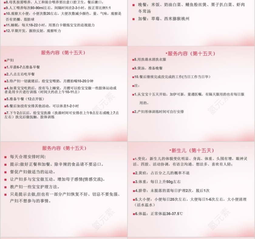 月嫂工作流程ppt第12张