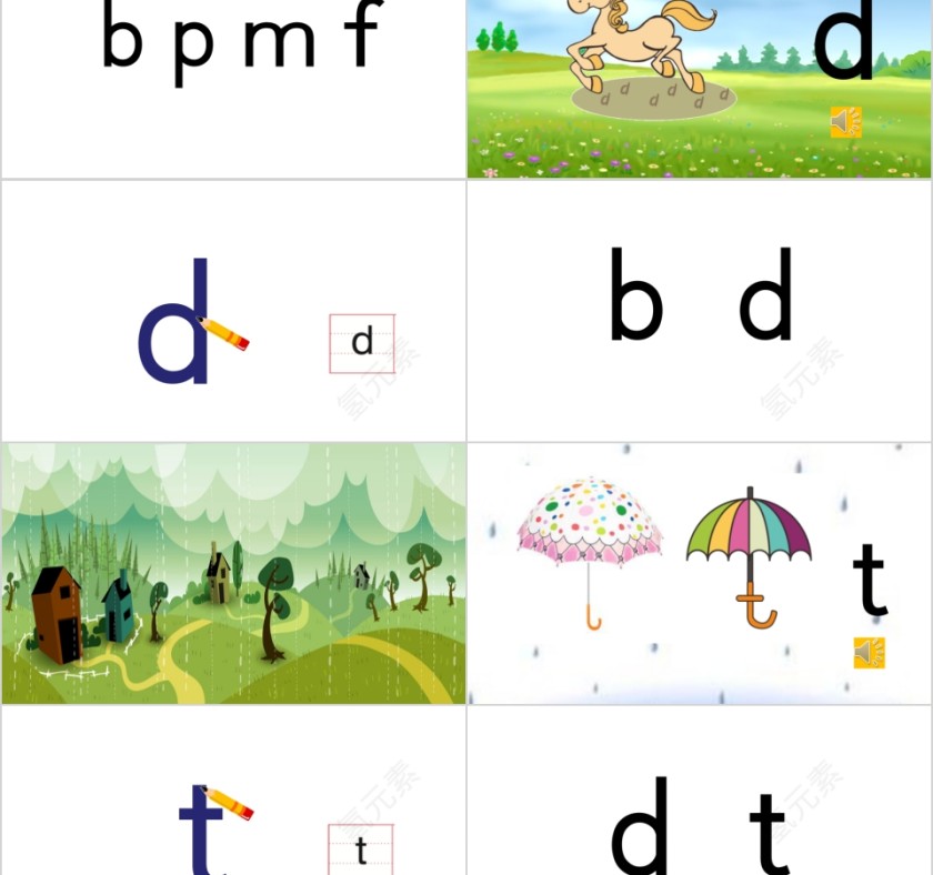 幼小衔接拼音1-声母第一课幼小衔接教学课件PPT模板第5张