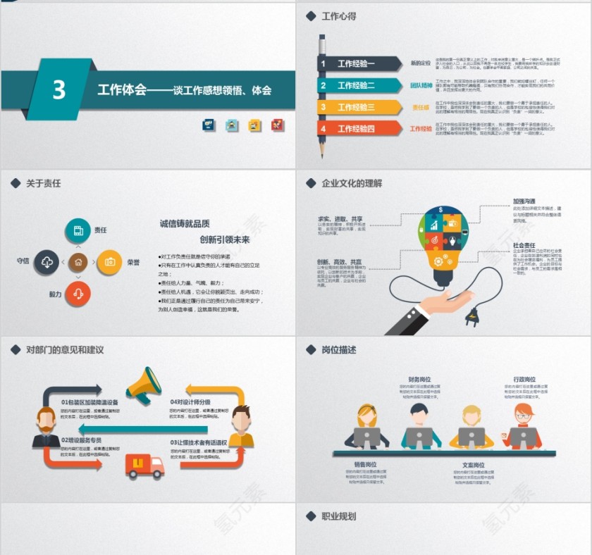 卡通简约述职报告工作总结PPT模板第4张