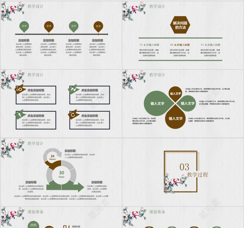 小清新教师说课教育培训PPT模板第4张