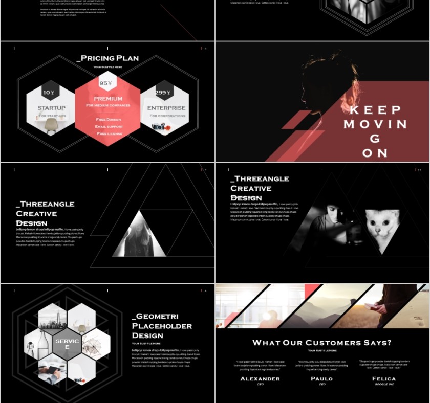 商务欧美ppt模板简约2019高端大气 商业工作汇报时尚极简风素材第3张