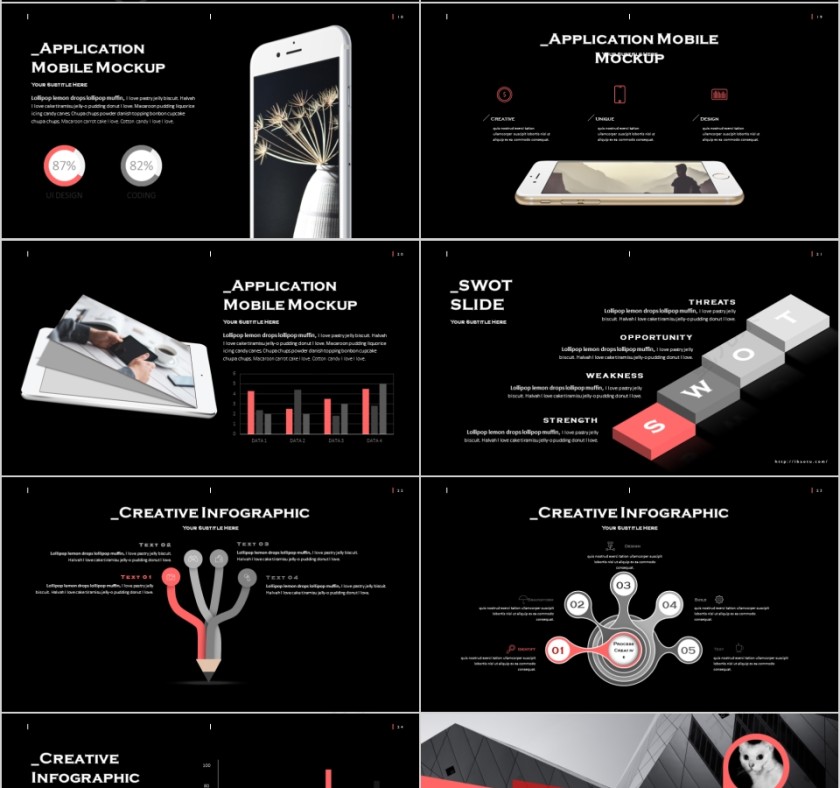 商务欧美ppt模板简约2019高端大气 商业工作汇报时尚极简风素材第4张