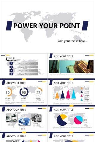 商务欧美ppt模板简约2019高端大气 商业工作汇报时尚极简风素材