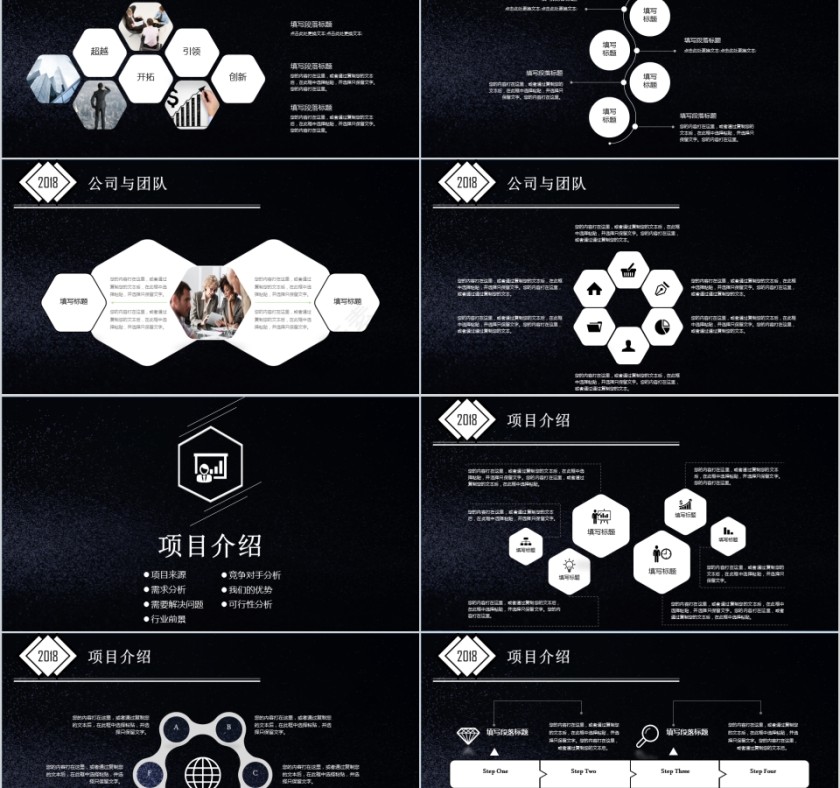 黑色简约大气商业计划书模版第2张