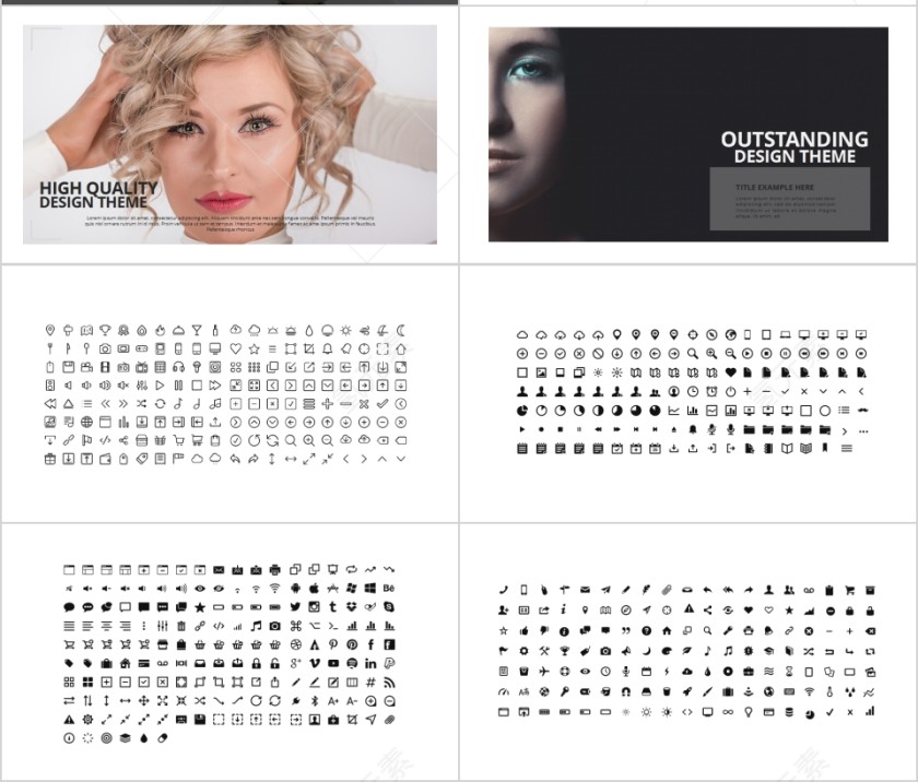 欧美极简PPT创意欧美杂志风创业书PPT模板 第7张