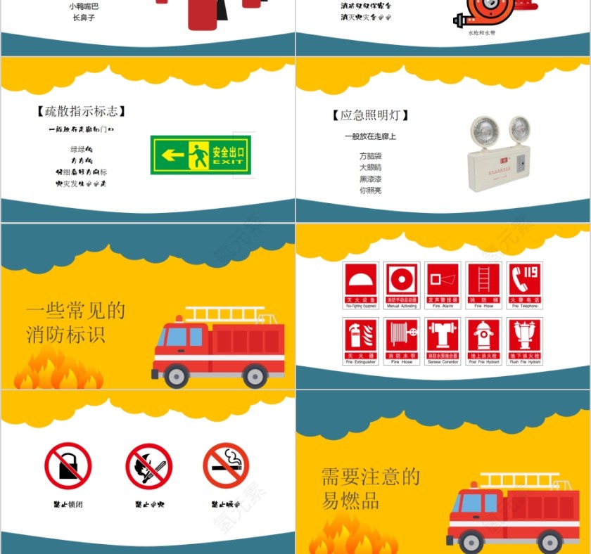 幼儿园消防教育PPT安全小常识PPT消防安全意识培养PPT第3张