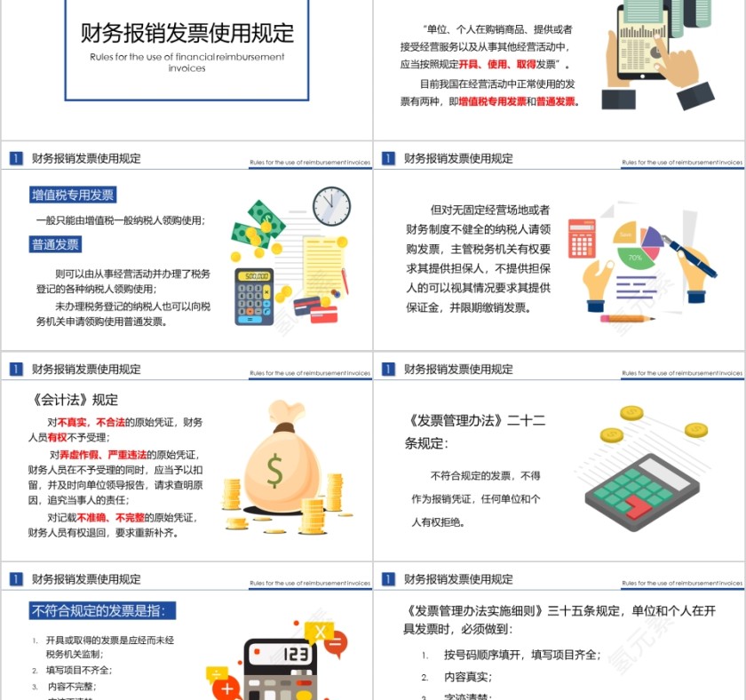 蓝色简约财务总结报告ppt第2张