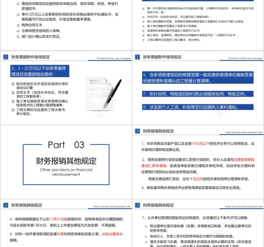 蓝色简约财务总结报告ppt第5张