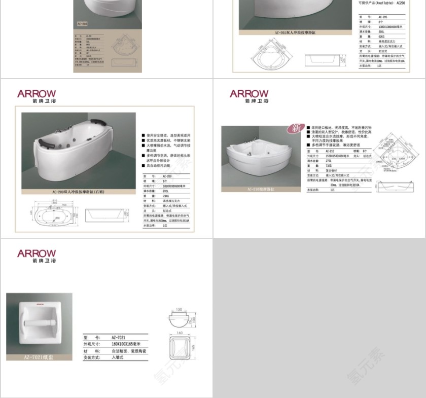 浴缸系列PPT第6张