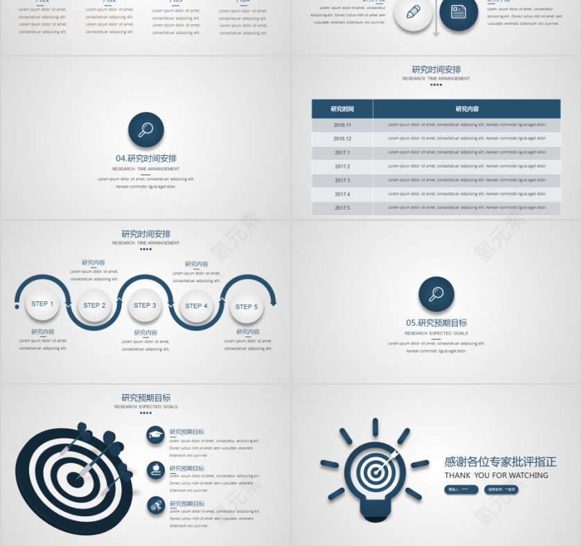 简约大学生研究生硕士开题报告学术毕业答辩第3张