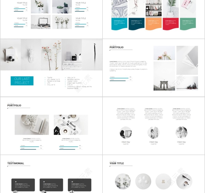 高端杂志风画册风ppt模板  第2张