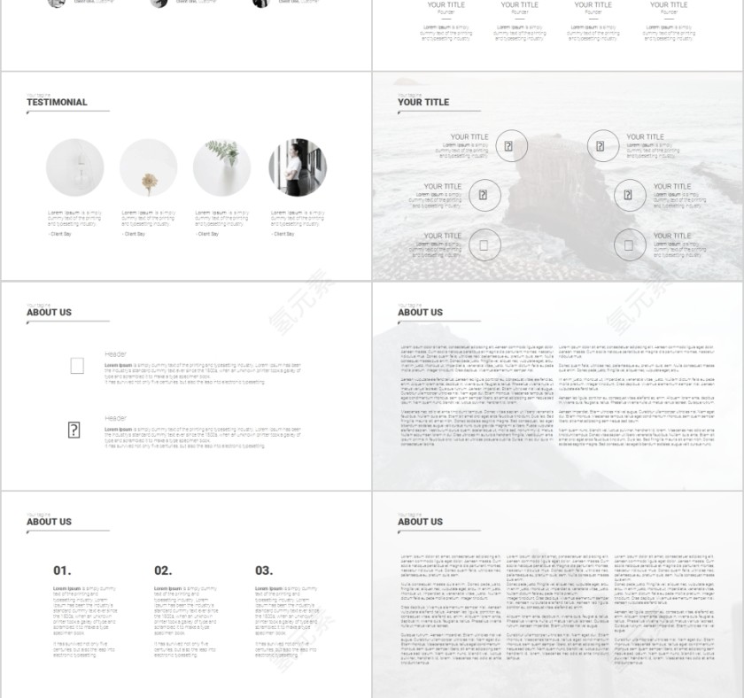 高端杂志风画册风ppt模板  第3张