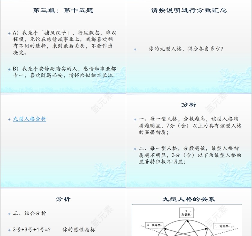 简约九型人格PPT模板   第11张