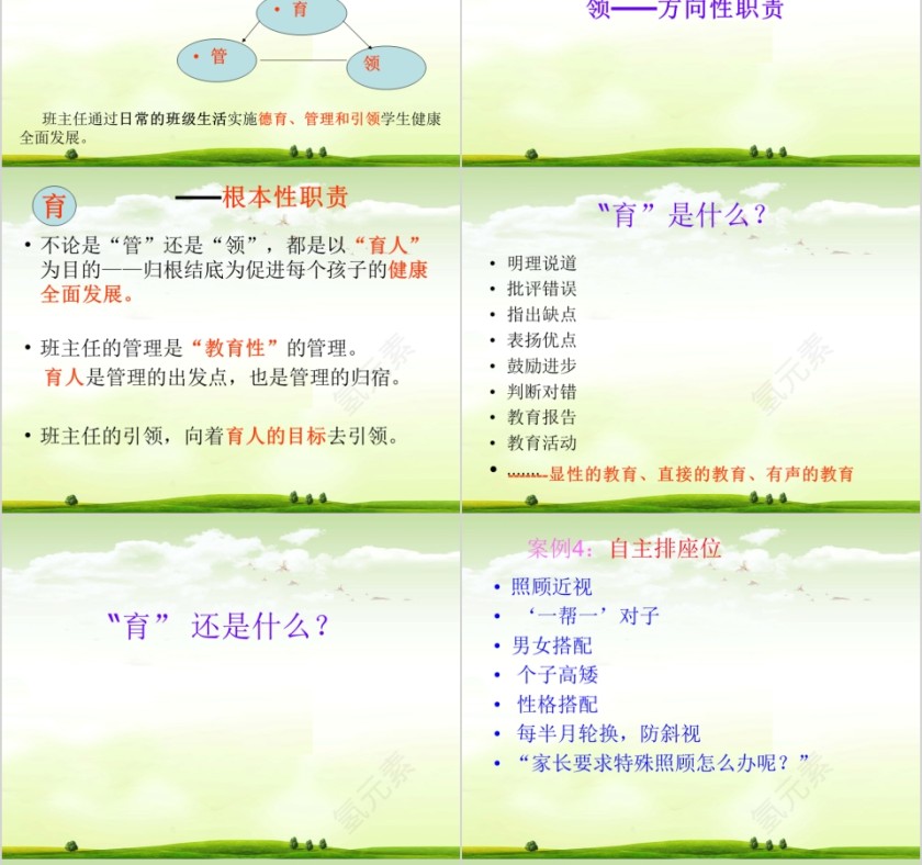 简约从胜任到优秀班主任经验交流PPT模板第10张