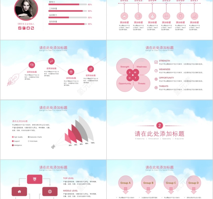 小清新儿童产品调研模板ppt模板第2张