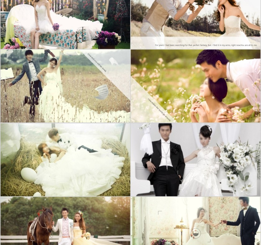 简约小清新风格婚礼动态PPT模板第2张