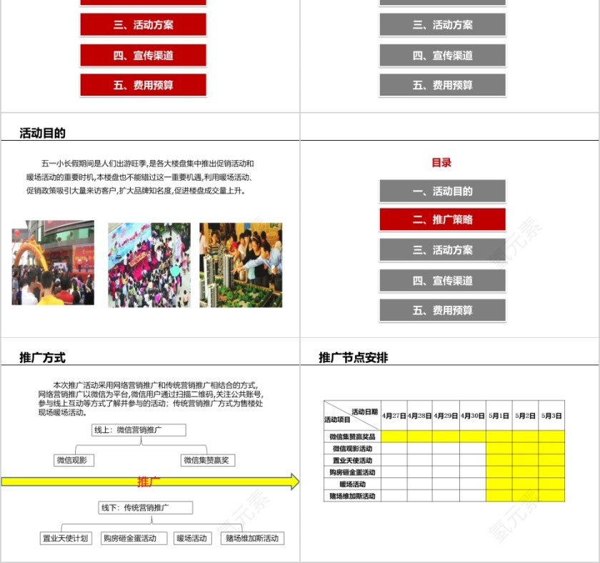 房地产五·一推广活动方案PPT第2张
