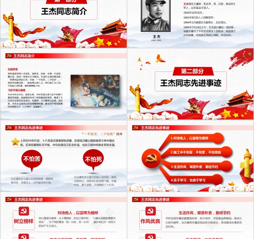 学习践行两不怕精神争做新时代王杰式好战士PPT模板第2张