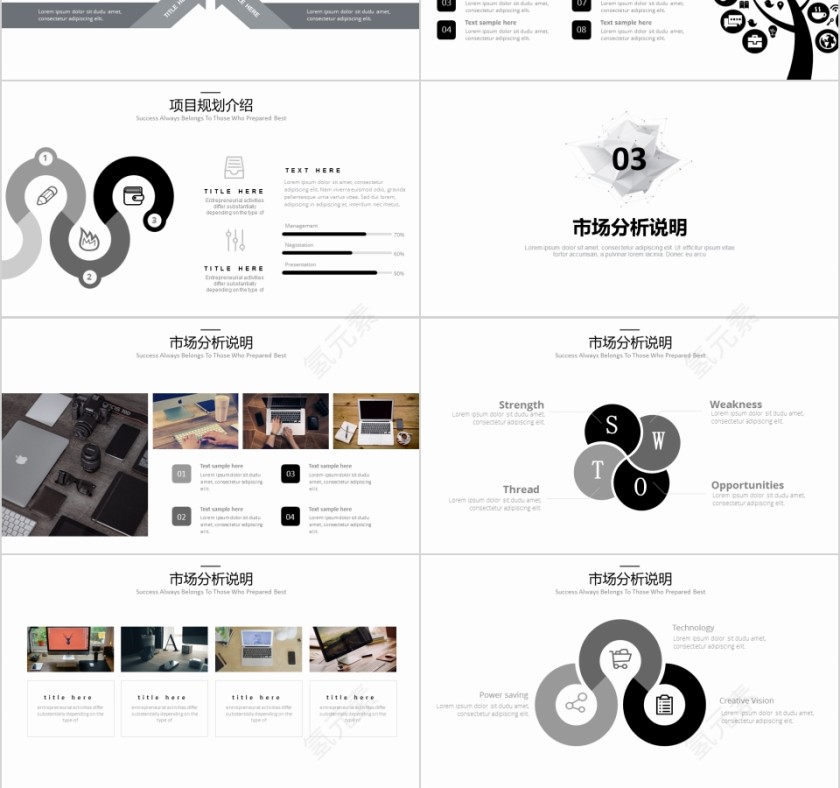 简约大气商业计划书ppt模版第3张
