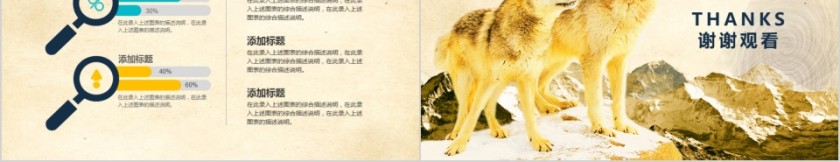 企业文化介绍动态PPT模板 狼性团队第5张