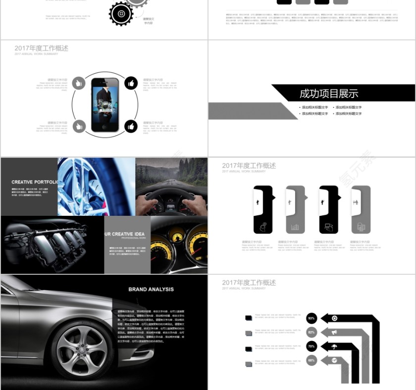 ppt模板汽车4s店维修养护美容品牌营销推广工作总结汇报销售计划第3张