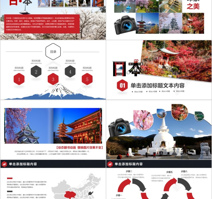 简约大气日本印象旅游PPT第2张