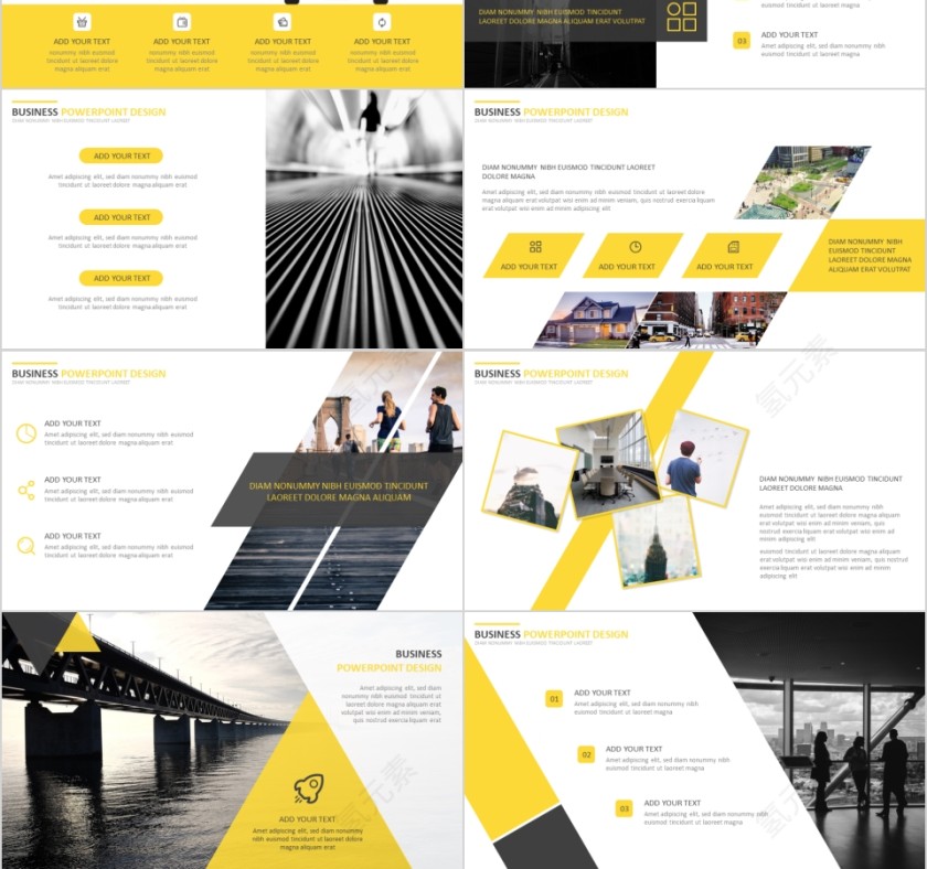 商务欧美ppt模板简约2019高端大气 商业工作汇报时尚极简风素材第3张