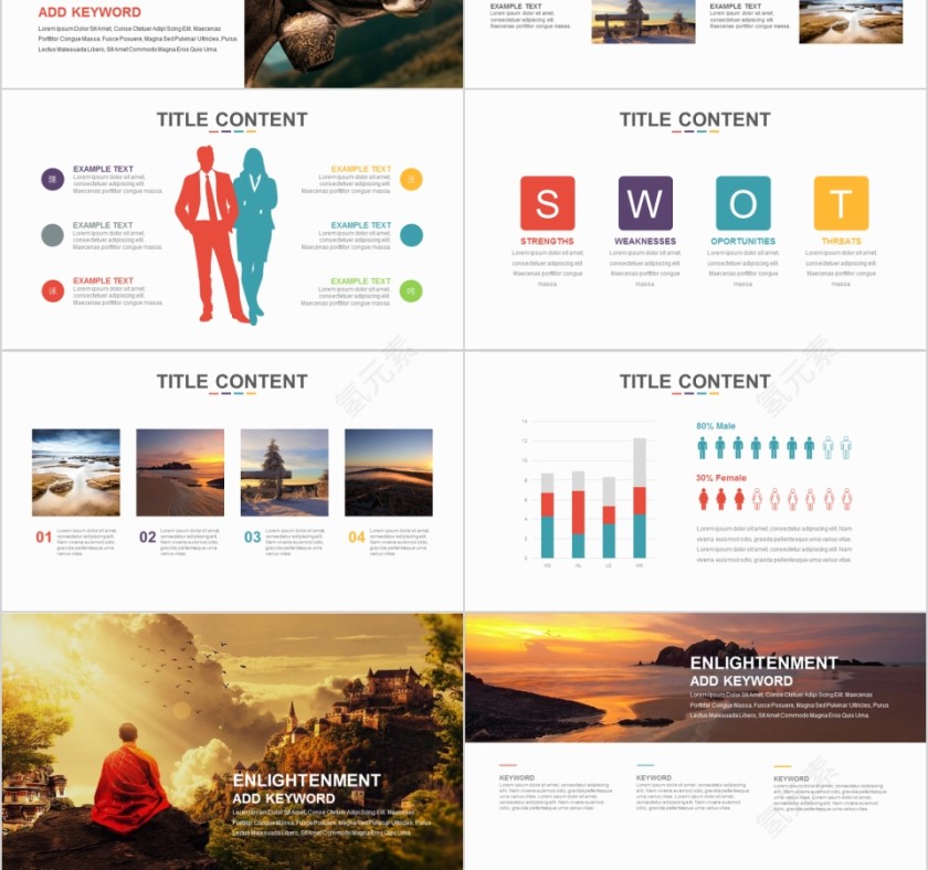 商务欧美ppt模板简约2019高端大气 商业工作汇报时尚极简风素材第3张