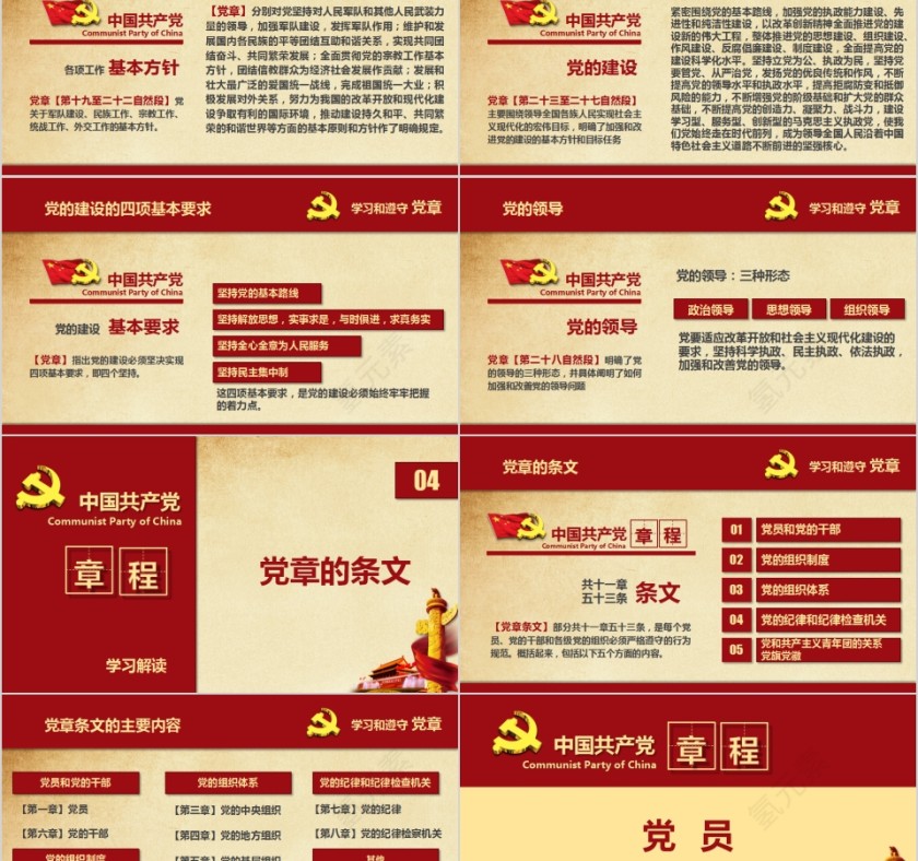 中国共产党章程党章PPT第5张